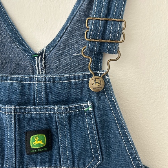John Deere Boys 3T Blue Kids 100% Cotton Denim Overalls - Picture 5 of 7